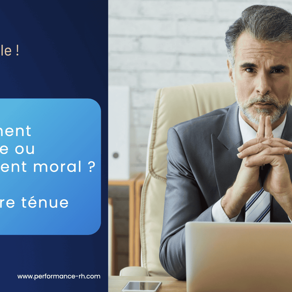 Manager en costume réfléchissant devant son bureau – Article Performance RH : Management autoritaire ou harcèlement moral, la frontière ténue
