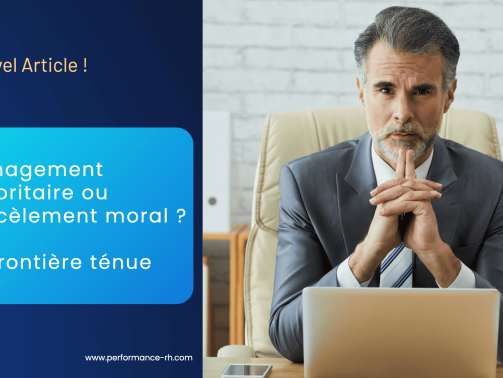 Manager en costume réfléchissant devant son bureau – Article Performance RH : Management autoritaire ou harcèlement moral, la frontière ténue