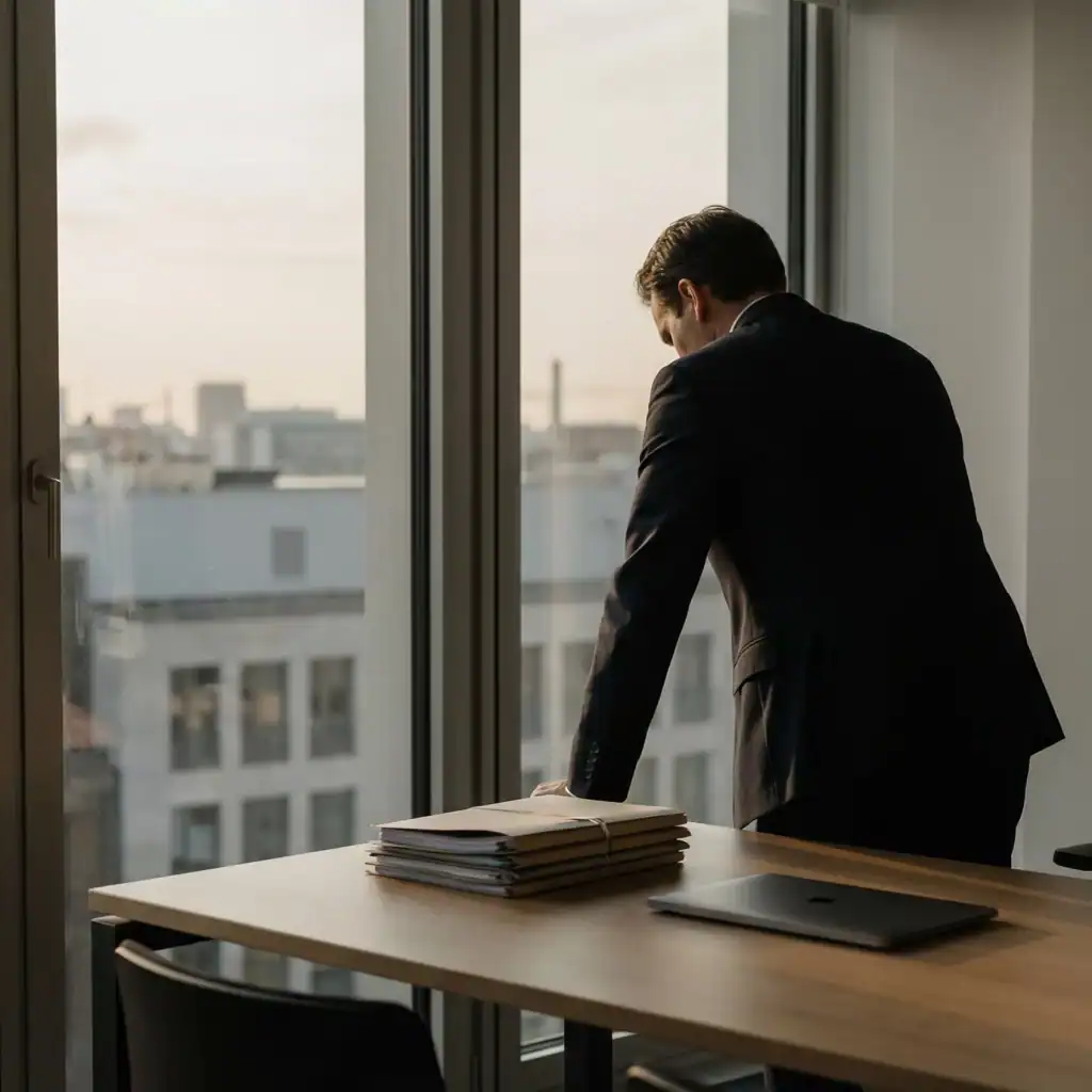 Manager absorbant la charge humaine lors d’un plan de sauvegarde de l’emploi, illustration des risques psychosociaux et du rôle invisible du management