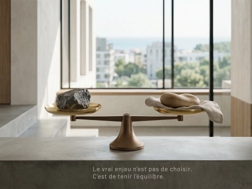 Balance symbolisant l’équilibre entre performance économique et performance sociale dans l’entreprise