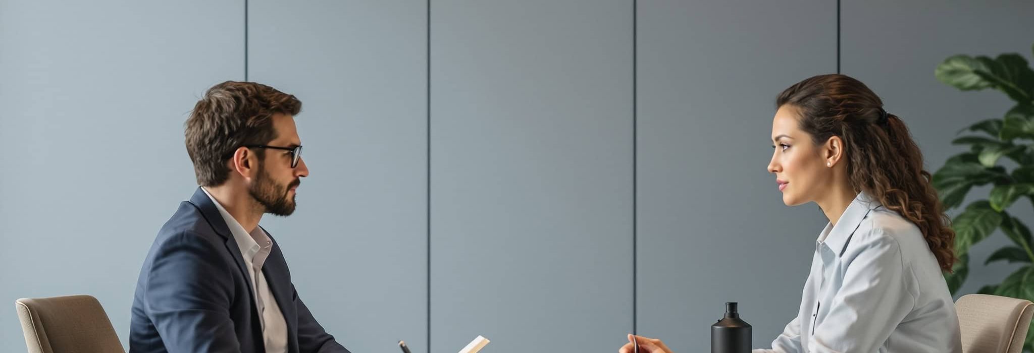 Responsable RH menant un entretien confidentiel avec une salariée dans le cadre d’une enquête interne sur les risques psychosociaux.